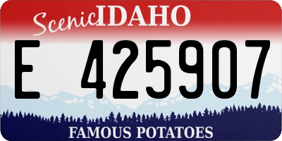 ID license plate E425907