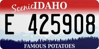 ID license plate E425908
