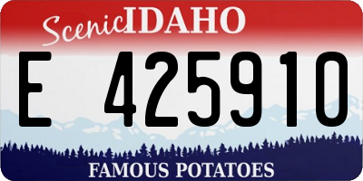 ID license plate E425910