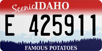 ID license plate E425911