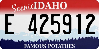 ID license plate E425912