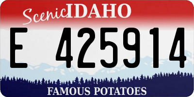ID license plate E425914