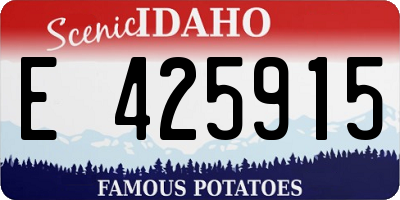 ID license plate E425915
