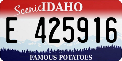 ID license plate E425916