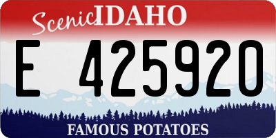 ID license plate E425920