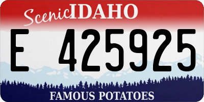 ID license plate E425925