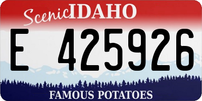 ID license plate E425926