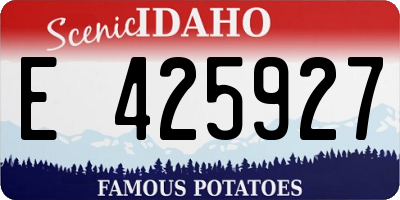 ID license plate E425927