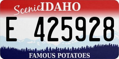 ID license plate E425928