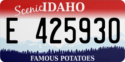 ID license plate E425930