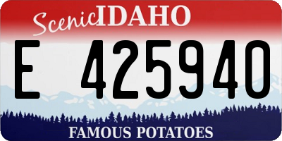 ID license plate E425940