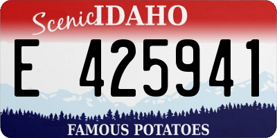 ID license plate E425941