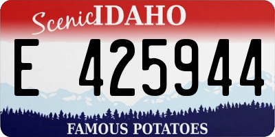 ID license plate E425944