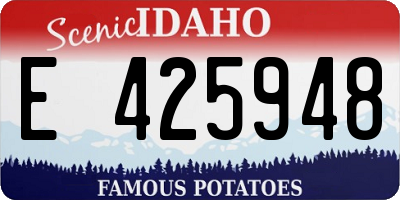 ID license plate E425948