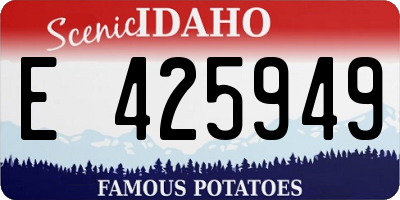 ID license plate E425949