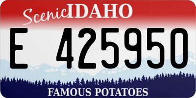 ID license plate E425950