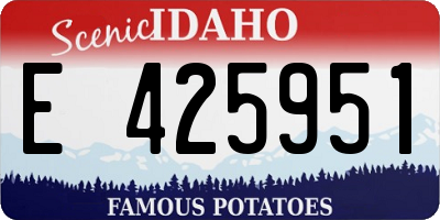 ID license plate E425951