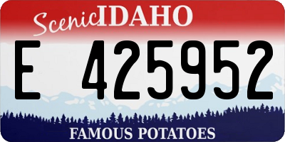 ID license plate E425952