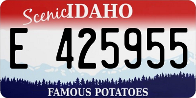 ID license plate E425955