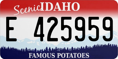 ID license plate E425959