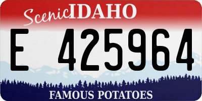 ID license plate E425964