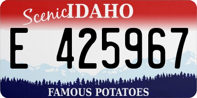 ID license plate E425967