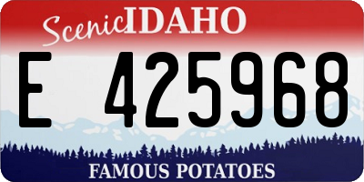ID license plate E425968