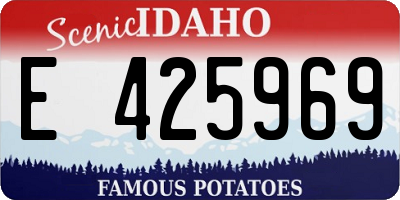 ID license plate E425969
