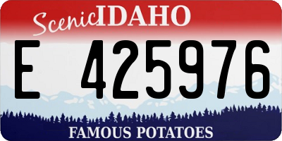 ID license plate E425976