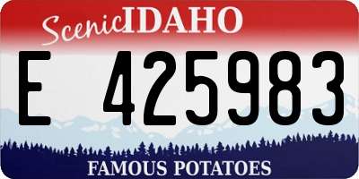 ID license plate E425983
