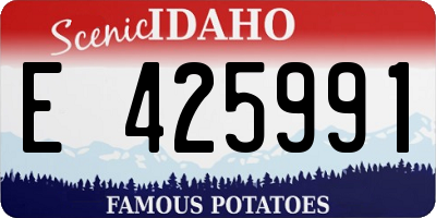 ID license plate E425991