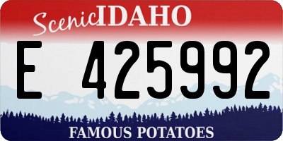 ID license plate E425992