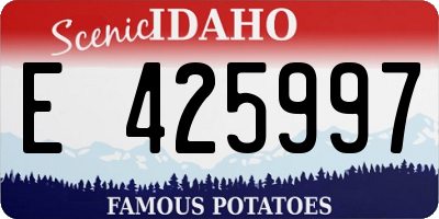 ID license plate E425997