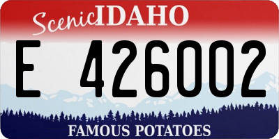 ID license plate E426002