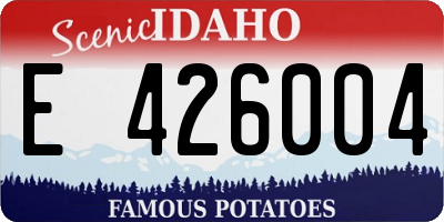 ID license plate E426004