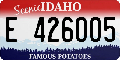 ID license plate E426005