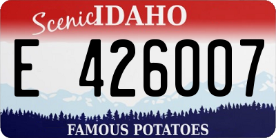 ID license plate E426007