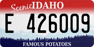 ID license plate E426009