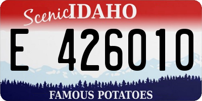 ID license plate E426010