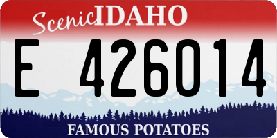 ID license plate E426014