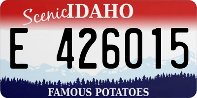 ID license plate E426015