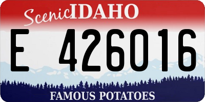 ID license plate E426016