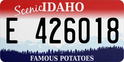 ID license plate E426018
