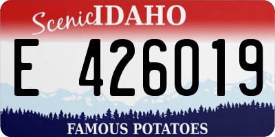 ID license plate E426019