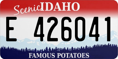 ID license plate E426041