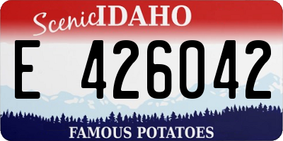 ID license plate E426042