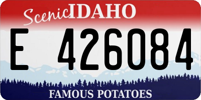 ID license plate E426084