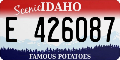 ID license plate E426087
