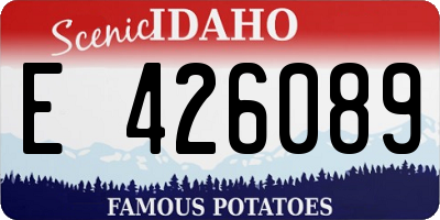 ID license plate E426089