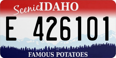 ID license plate E426101